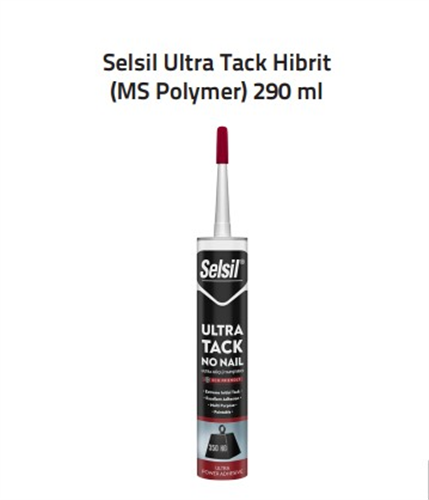 ULTRA TACK ( KORNİŞ YAPIŞTIRICI ) HİBRİT MS POLYMER BEYAZ - SELSİL (290gr) (K-12)